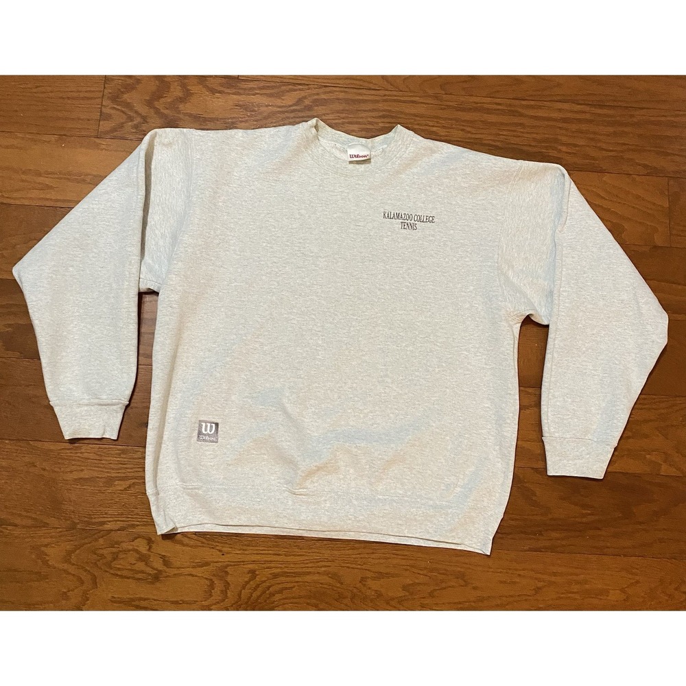 Vintage 60s Wilson Hoodie Kalamazoo College Tennis Sweater Size XL